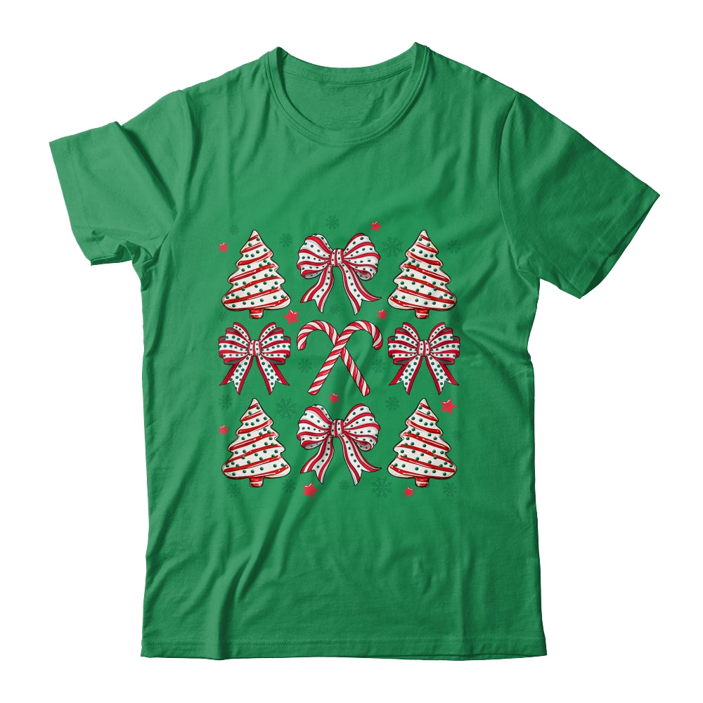 Coquette Bow Tree Cake Candy Cane Merry Christmas Girls Kids Shirt & Sweatshirt | teecentury