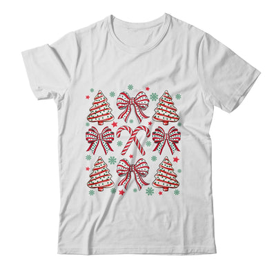 Coquette Bow Tree Cake Candy Cane Merry Christmas Girls Kids Shirt & Sweatshirt | teecentury