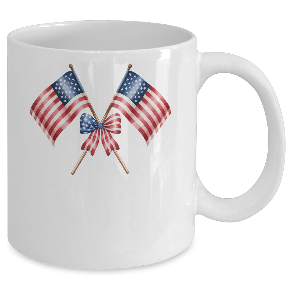 Coquette Bow USA 4th Of July America American Girls Women Mug | teecentury