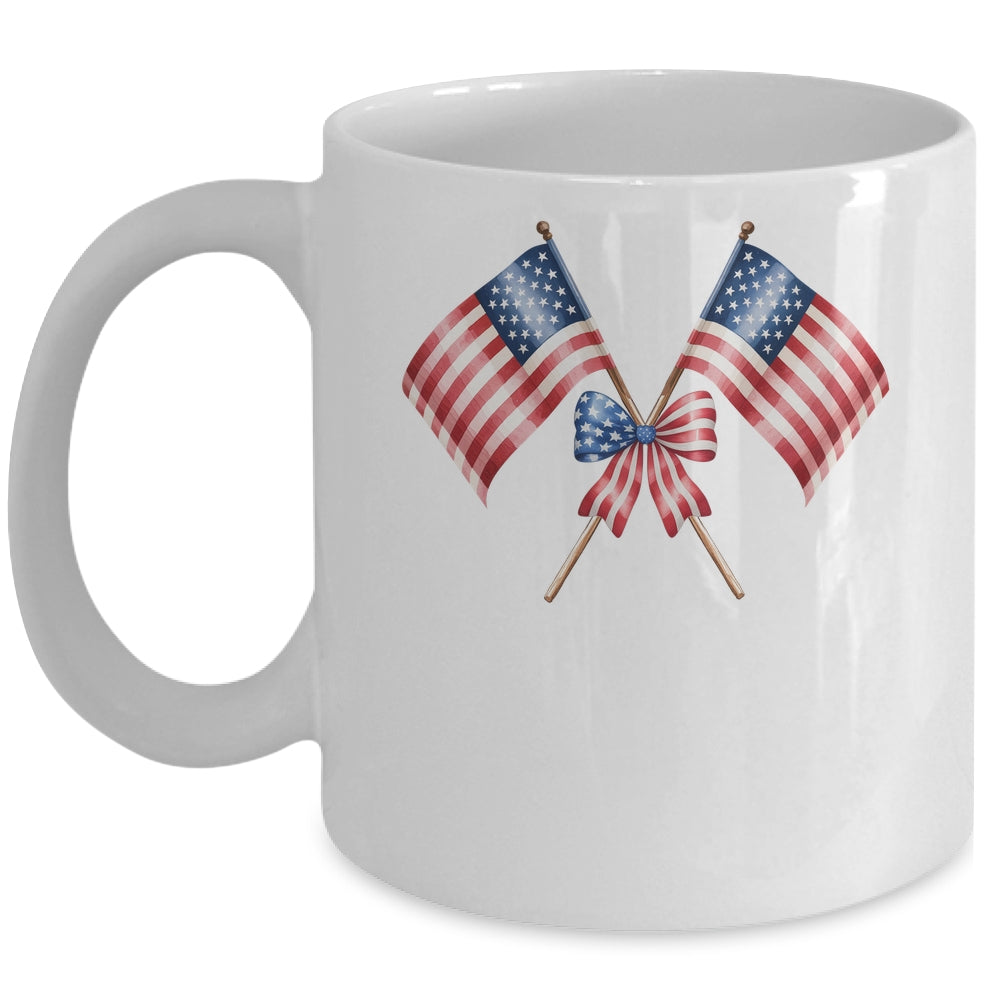 Coquette Bow USA 4th Of July America American Girls Women Mug | teecentury
