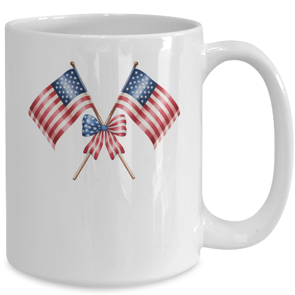 Coquette Bow USA 4th Of July America American Girls Women Mug | teecentury