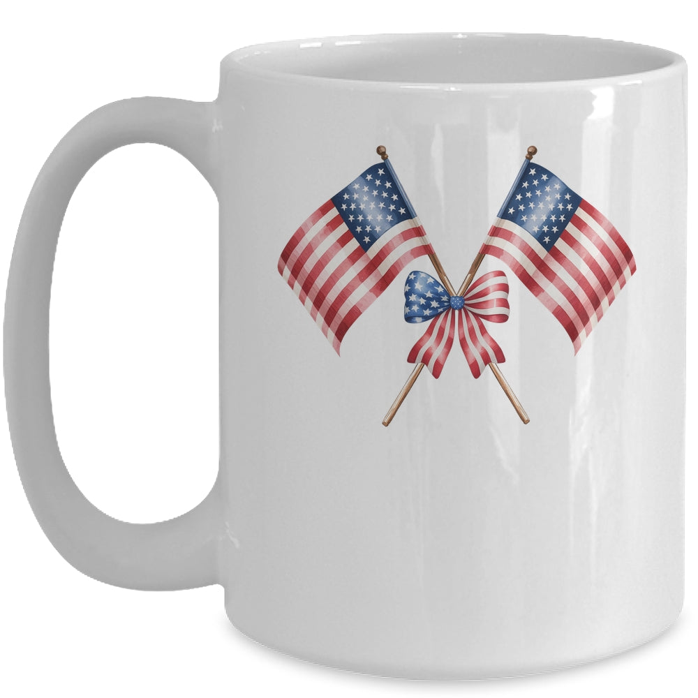 Coquette Bow USA 4th Of July America American Girls Women Mug | teecentury