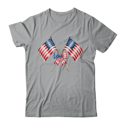 Coquette Bow USA 4th Of July America American Girls Women Shirt & Tank Top | teecentury