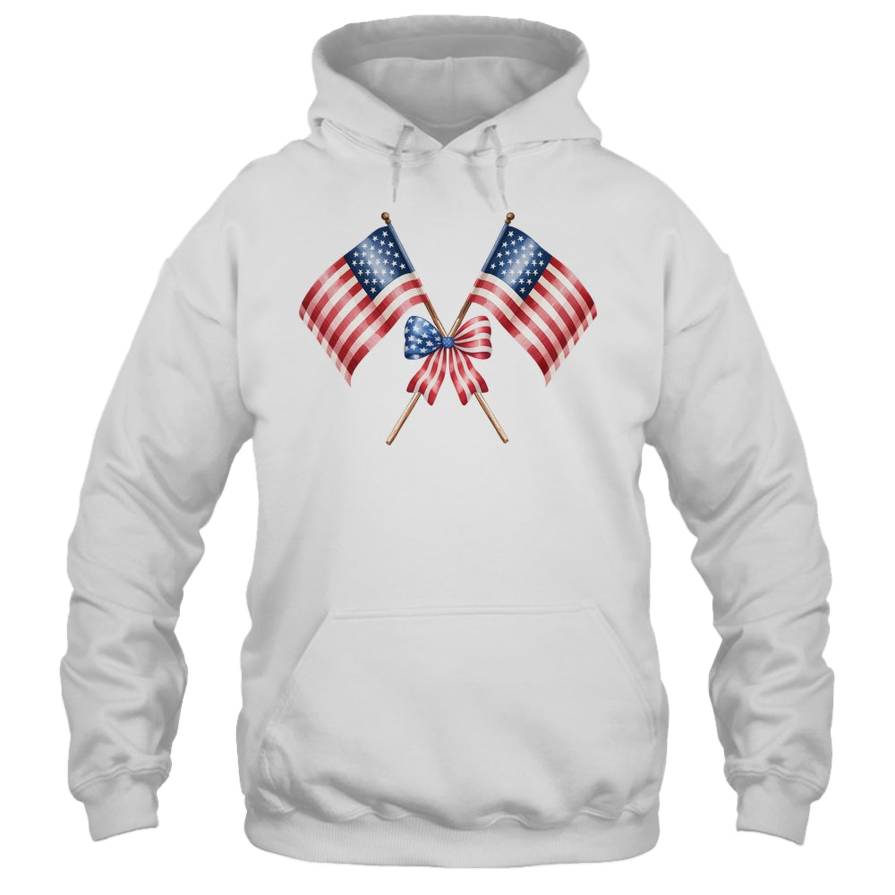 Coquette Bow USA 4th Of July America American Girls Women Shirt & Tank Top | teecentury