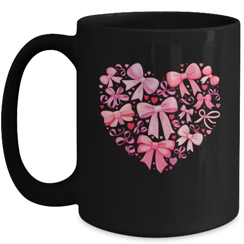 Coquette Bow Valentine Heart Love Valentines Day Girl Mug | teecentury