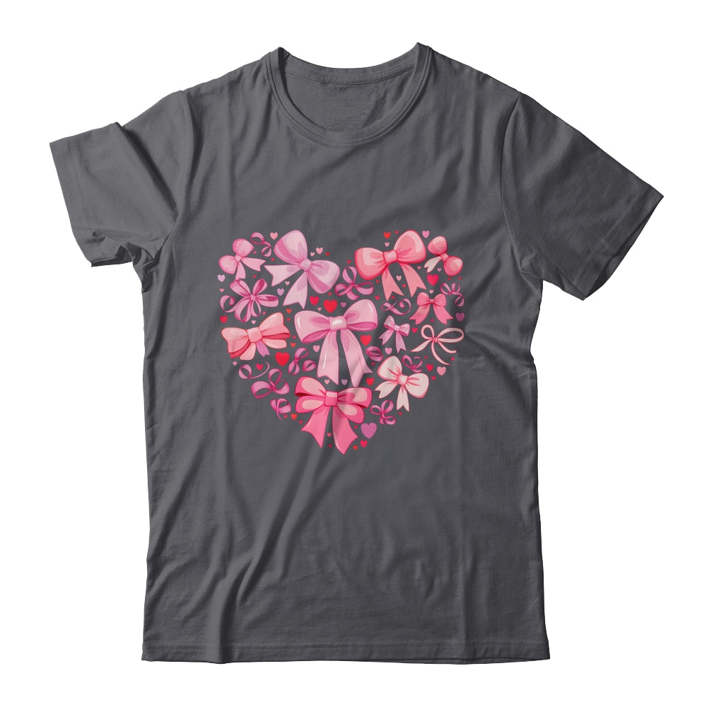 Coquette Bow Valentine Heart Love Valentines Day Girl Shirt & Sweatshirt | teecentury