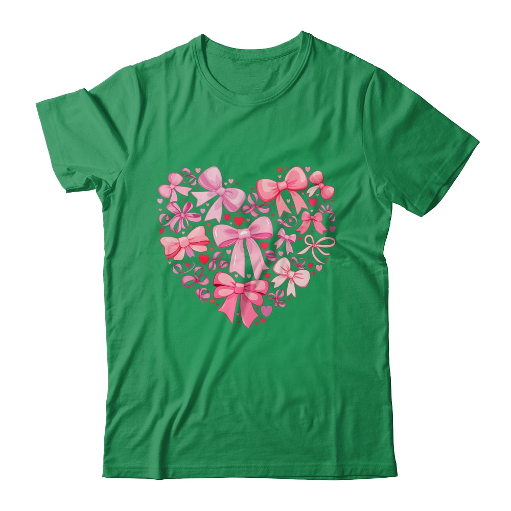 Coquette Bow Valentine Heart Love Valentines Day Girl Shirt & Sweatshirt | teecentury
