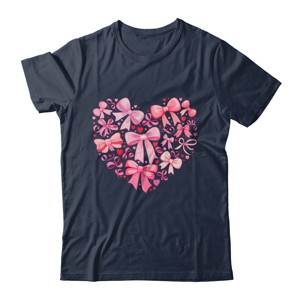 Coquette Bow Valentine Heart Love Valentines Day Girl Shirt & Sweatshirt | teecentury