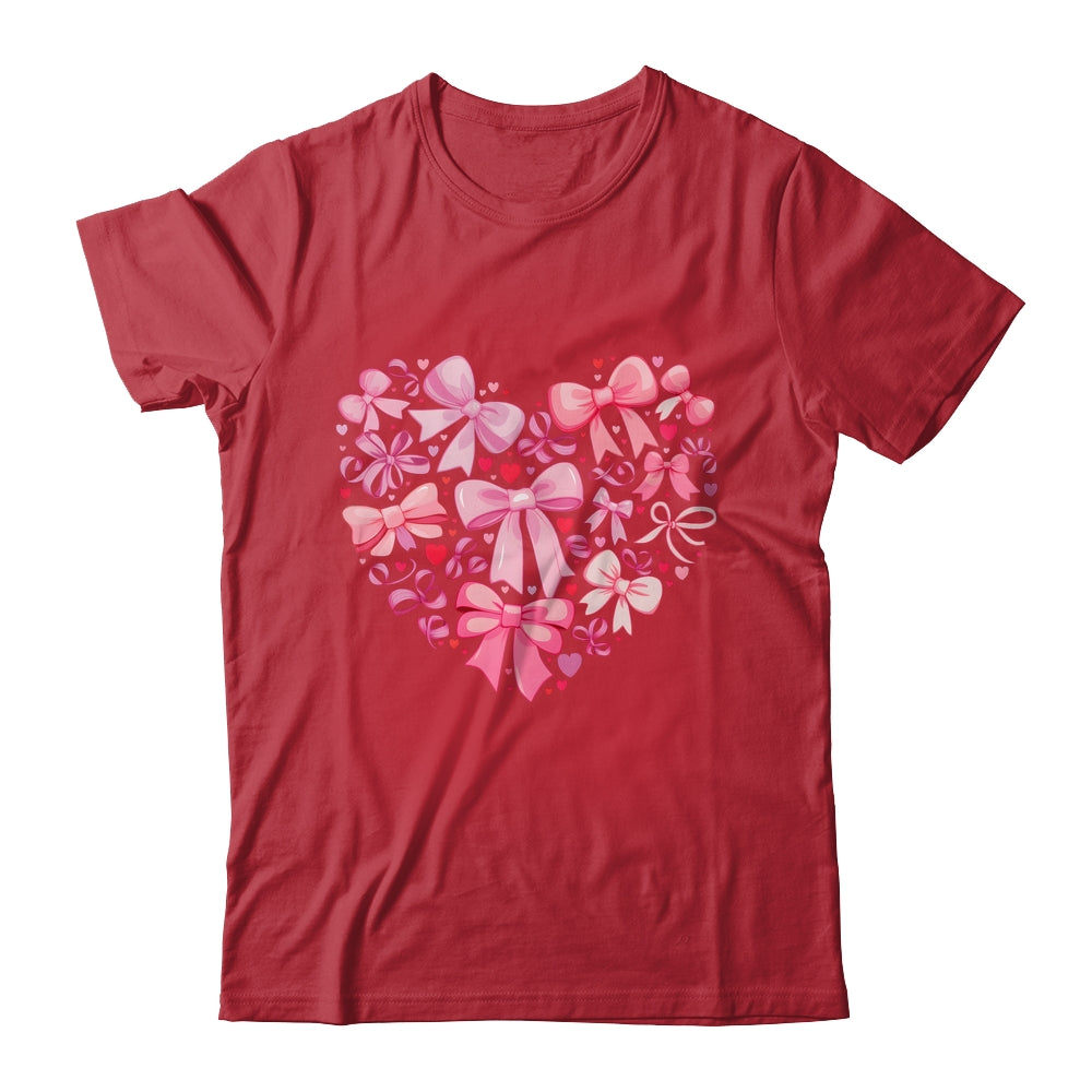 Coquette Bow Valentine Heart Love Valentines Day Girl Shirt & Sweatshirt | teecentury