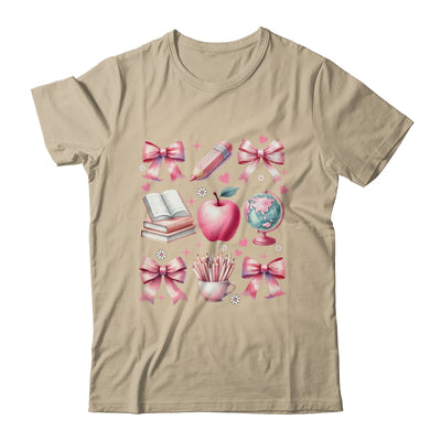 Coquette Bows Cute Teacher Life Back To School Teach Inspire Shirt & Sweatshirt | teecentury