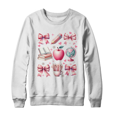 Coquette Bows Cute Teacher Life Back To School Teach Inspire Shirt & Sweatshirt | teecentury