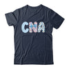 Coquette CNA Nurse Blue Floral Stethoscope Bow Cute Nurse Shirt & Tank Top | teecentury