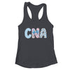 Coquette CNA Nurse Blue Floral Stethoscope Bow Cute Nurse Shirt & Tank Top | teecentury