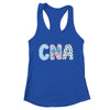 Coquette CNA Nurse Blue Floral Stethoscope Bow Cute Nurse Shirt & Tank Top | teecentury