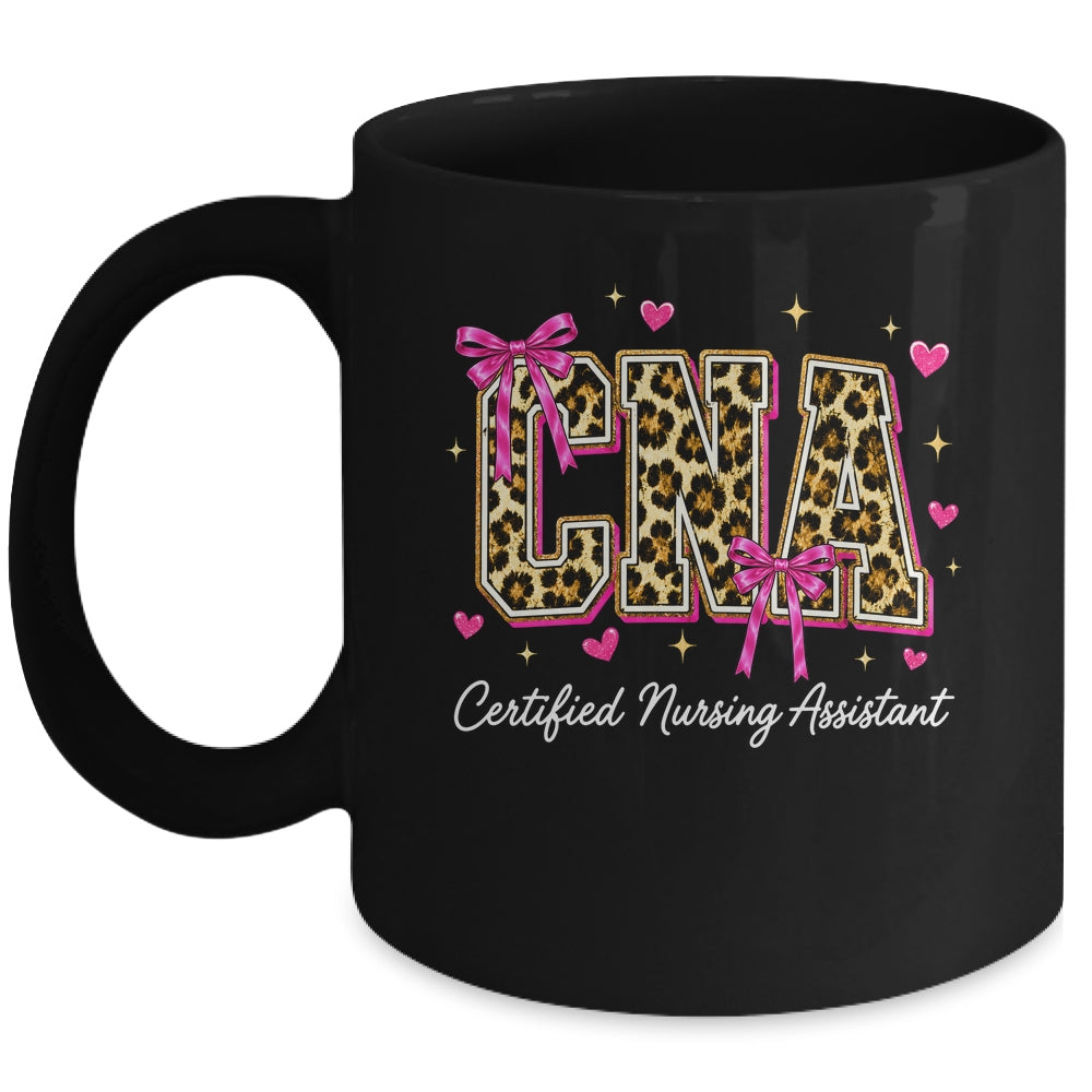 Coquette CNA Nurse Leopard Certified Nursing Assistant Mug | teecentury