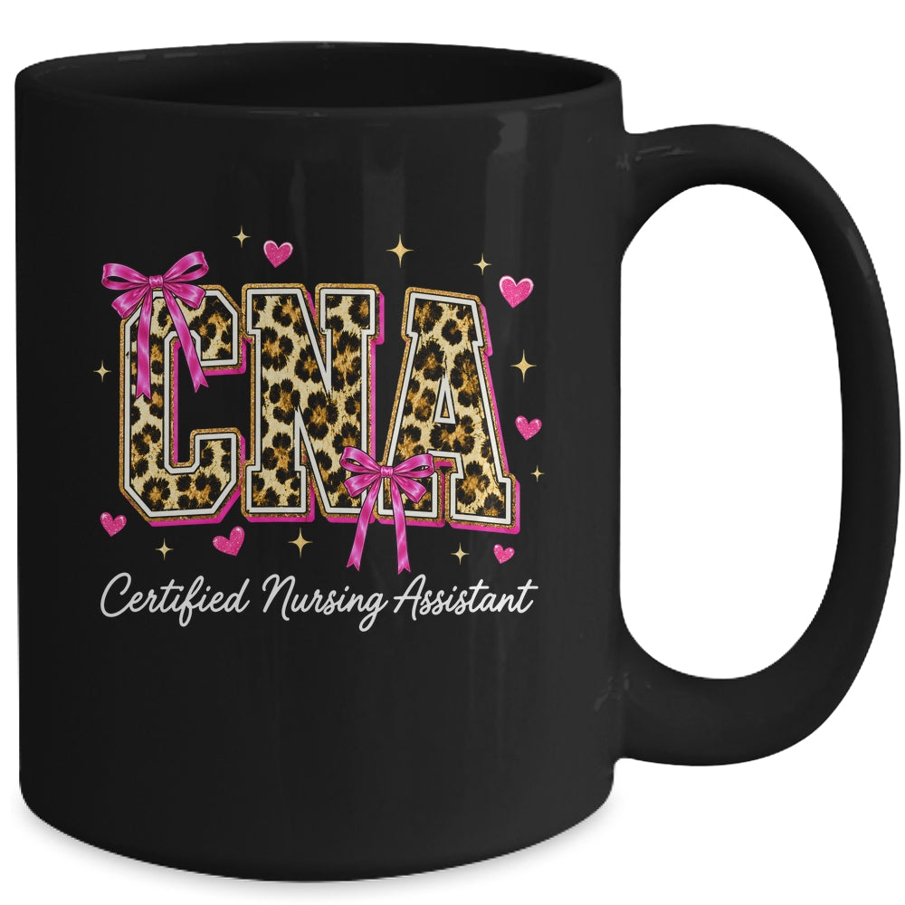 Coquette CNA Nurse Leopard Certified Nursing Assistant Mug | teecentury