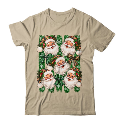Coquette Christmas Camo Santa Faces Holiday Graphic Women Shirt & Sweatshirt | teecentury