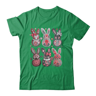 Coquette Easter Bunny Bow Floral Retro Easter Girls Kids Shirt & Sweatshirt | teecentury