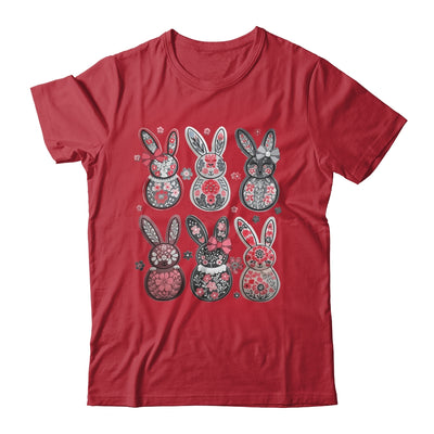 Coquette Easter Bunny Bow Floral Retro Easter Girls Kids Shirt & Sweatshirt | teecentury