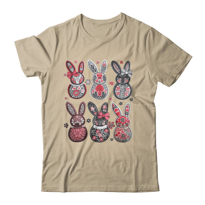 Coquette Easter Bunny Bow Floral Retro Easter Girls Kids Shirt & Sweatshirt | teecentury