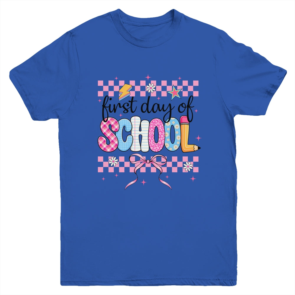Coquette First Day Of School Back To School Teacher 1st Day Youth Shirt | teecentury