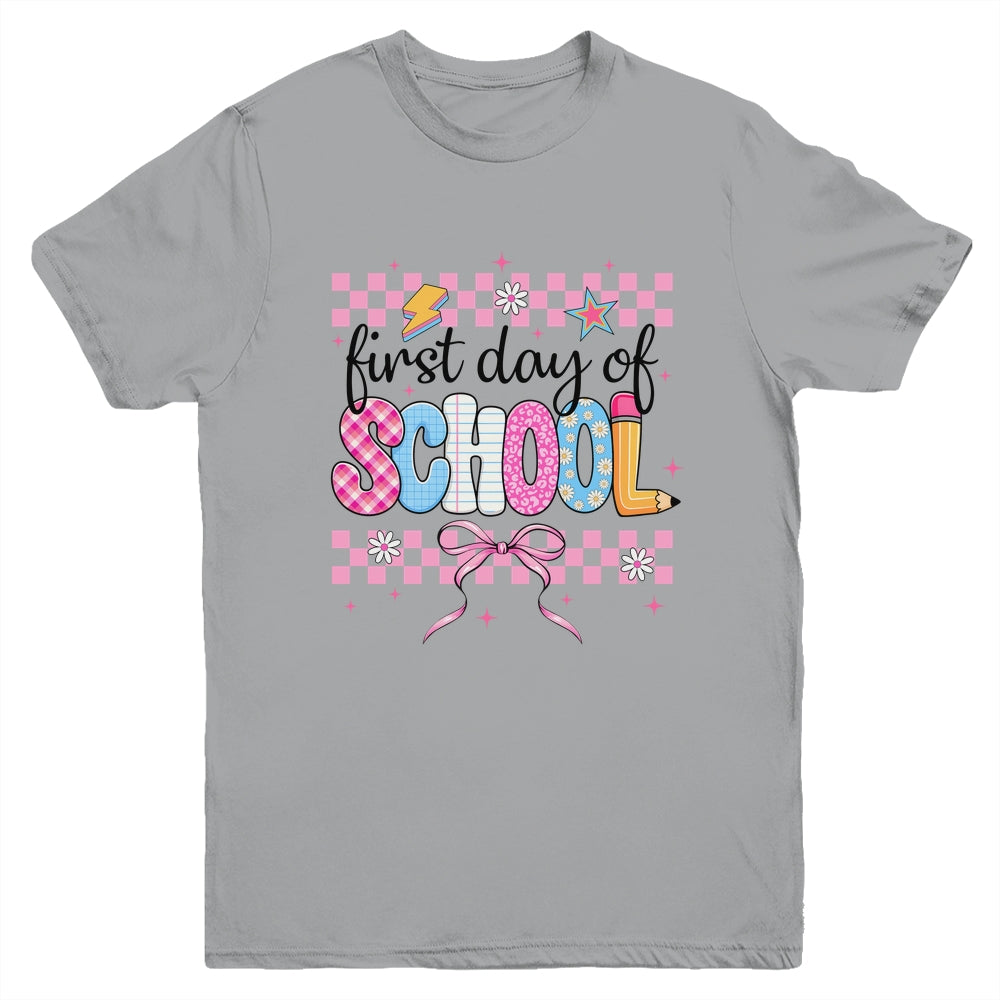 Coquette First Day Of School Back To School Teacher 1st Day Youth Shirt | teecentury