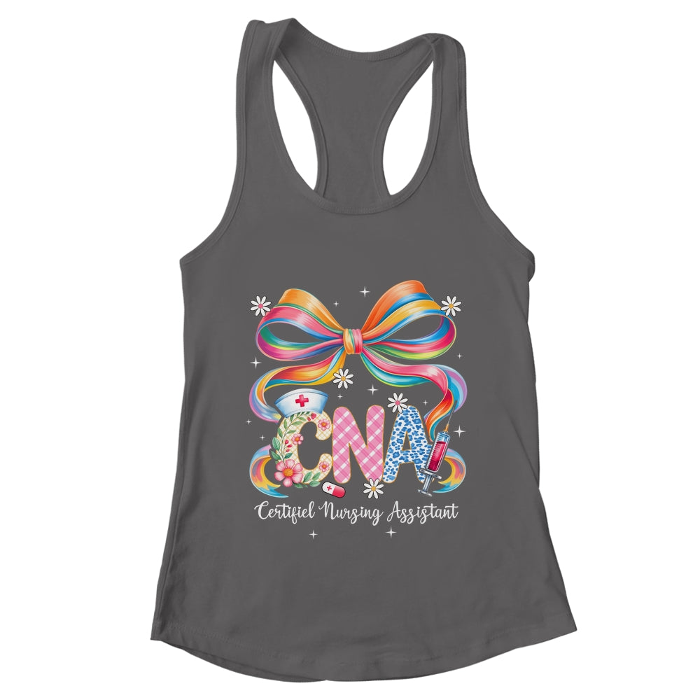 Coquette Floral CNA Certified Nursing Assistant Nurse Women Shirt & Tank Top | teecentury