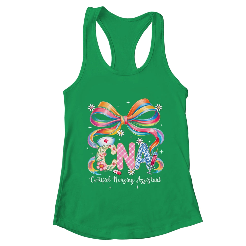 Coquette Floral CNA Certified Nursing Assistant Nurse Women Shirt & Tank Top | teecentury