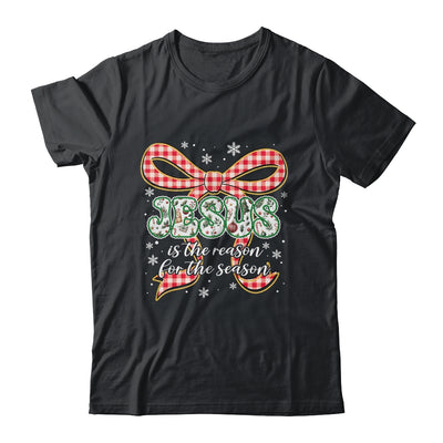 Coquette Floral Christmas Jesus Is The Reason For The Season Shirt & Sweatshirt | teecentury
