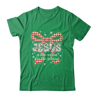 Coquette Floral Christmas Jesus Is The Reason For The Season Shirt & Sweatshirt | teecentury