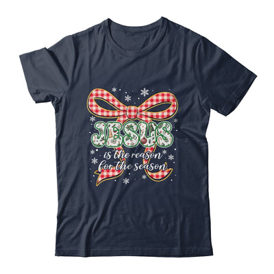 Coquette Floral Christmas Jesus Is The Reason For The Season Shirt & Sweatshirt | teecentury