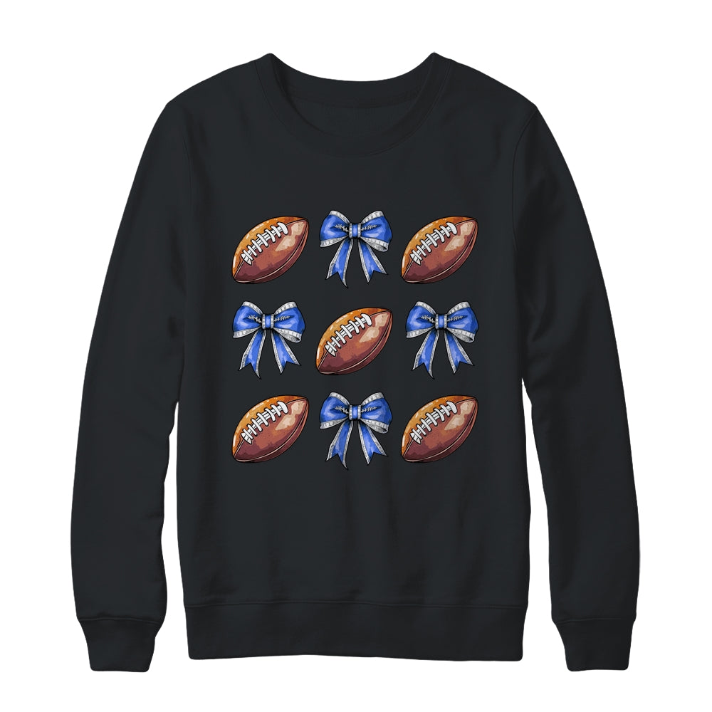 Coquette Football Bow Football Mom Game Day Women Girls Kids Shirt & Sweatshirt | teecentury