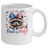 Coquette Funny Raccoon 4th Of July Patriotic Feral But Free Mug | teecentury
