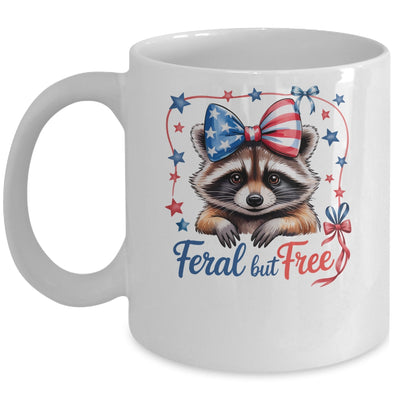 Coquette Funny Raccoon 4th Of July Patriotic Feral But Free Mug | teecentury