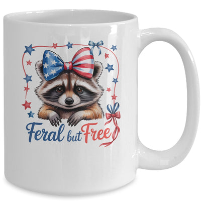 Coquette Funny Raccoon 4th Of July Patriotic Feral But Free Mug | teecentury