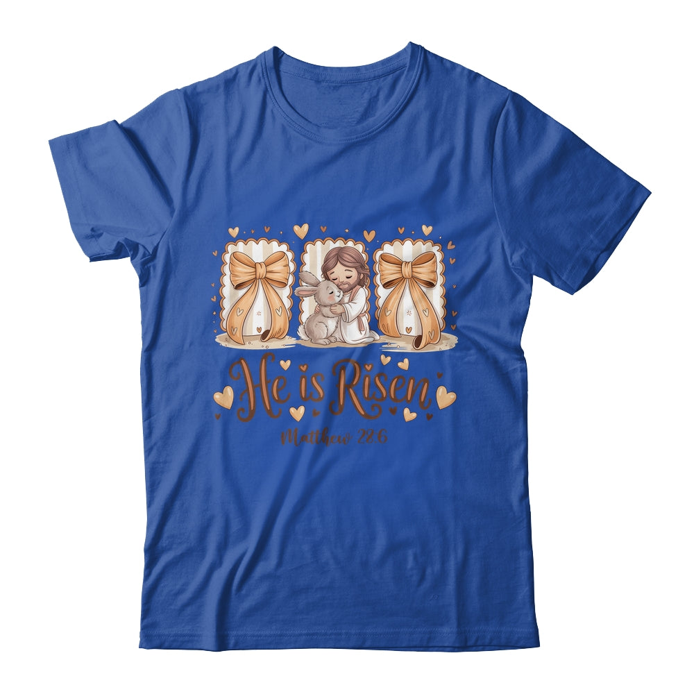 Coquette Jesus He Is Risen Easter Bible Verse Easter Women Shirt & Hoodie | teecentury