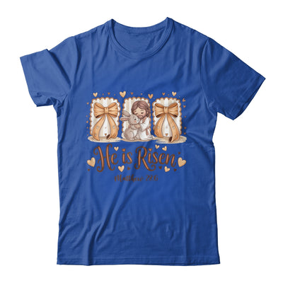 Coquette Jesus He Is Risen Easter Bible Verse Easter Women Shirt & Hoodie | teecentury