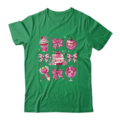 Coquette Pink Bow Ribbons Book Teacher Valentines  Women Shirt & Sweatshirt | teecentury