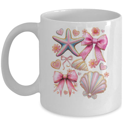 Coquette Seashell Starfish Preppy Coastal Summer Vibes Beach Mug | teecentury
