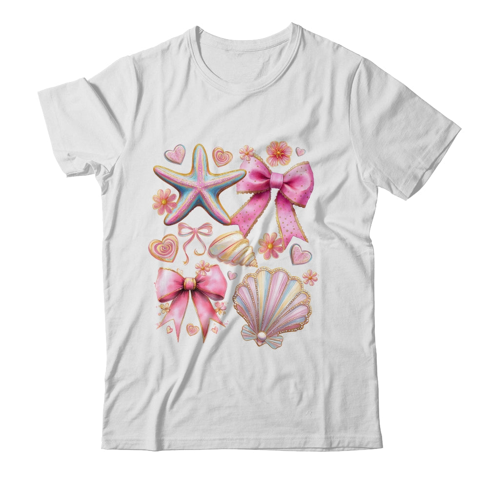 Coquette Seashell Starfish Preppy Coastal Summer Vibes Beach Shirt & Tank Top | teecentury