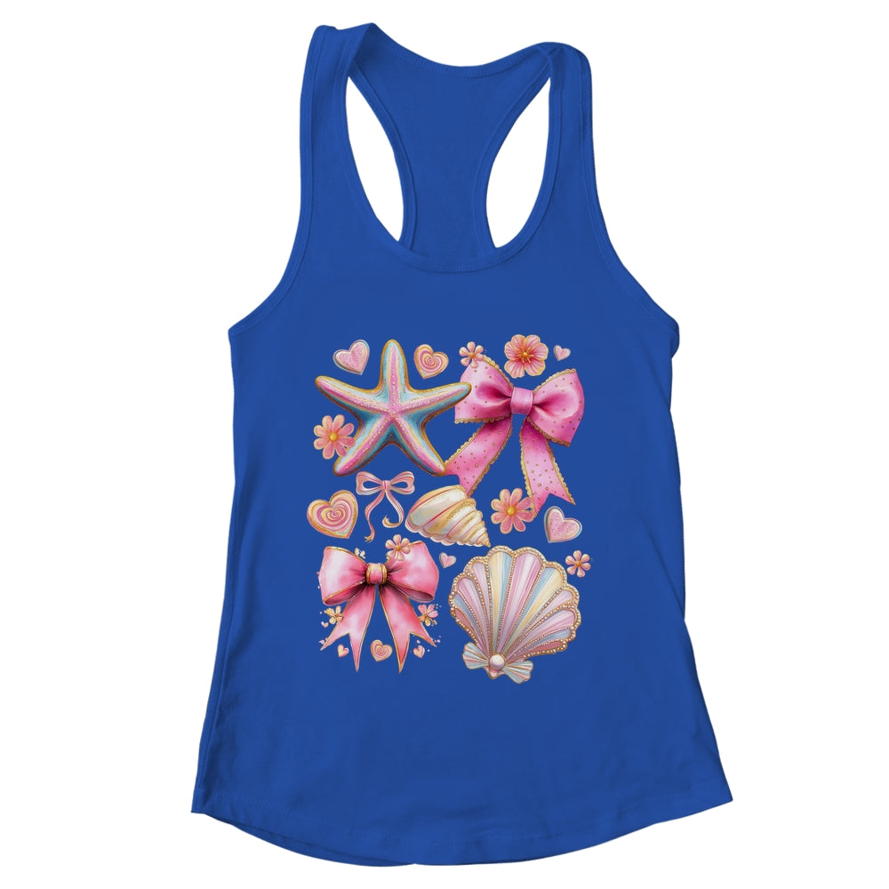 Coquette Seashell Starfish Preppy Coastal Summer Vibes Beach Shirt & Tank Top | teecentury