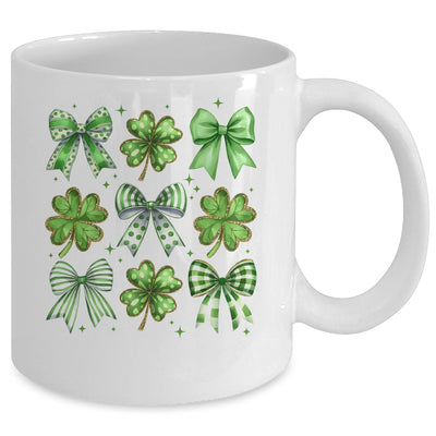 Coquette St Patricks Day Bow Irish Shamrock Lucky Clover Mug | teecentury