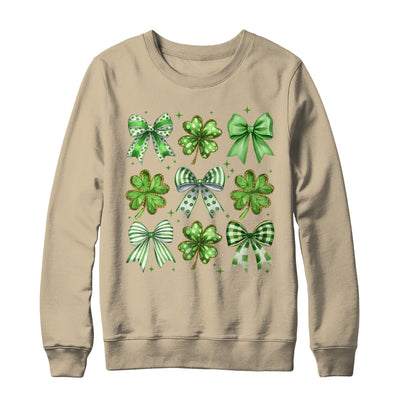 Coquette St Patricks Day Bow Irish Shamrock Lucky Clover Shirt & Sweatshirt | teecentury