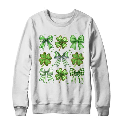 Coquette St Patricks Day Bow Irish Shamrock Lucky Clover Shirt & Sweatshirt | teecentury
