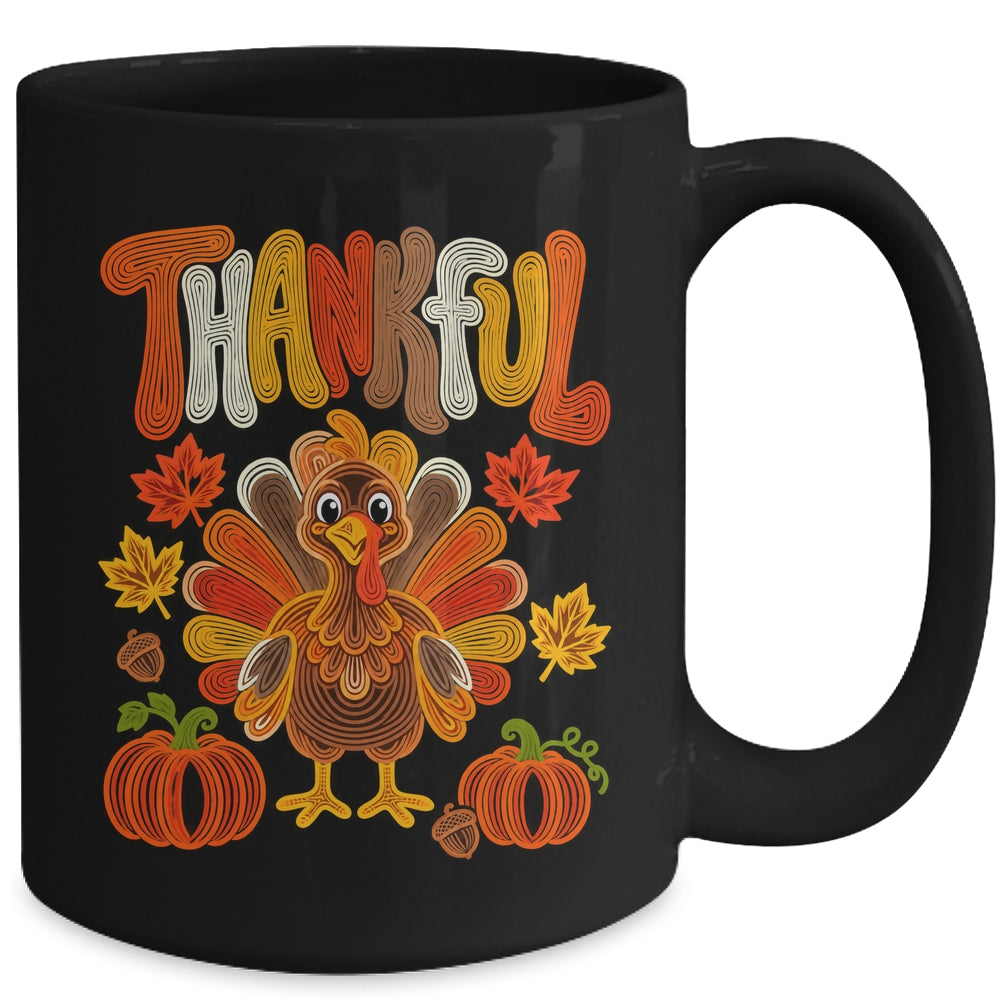 Coquette Thankful Thanksgiving Turkey Fall Autumn Season Mug | teecentury