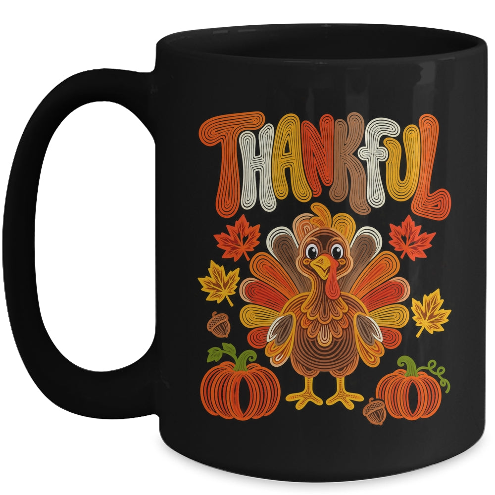 Coquette Thankful Thanksgiving Turkey Fall Autumn Season Mug | teecentury