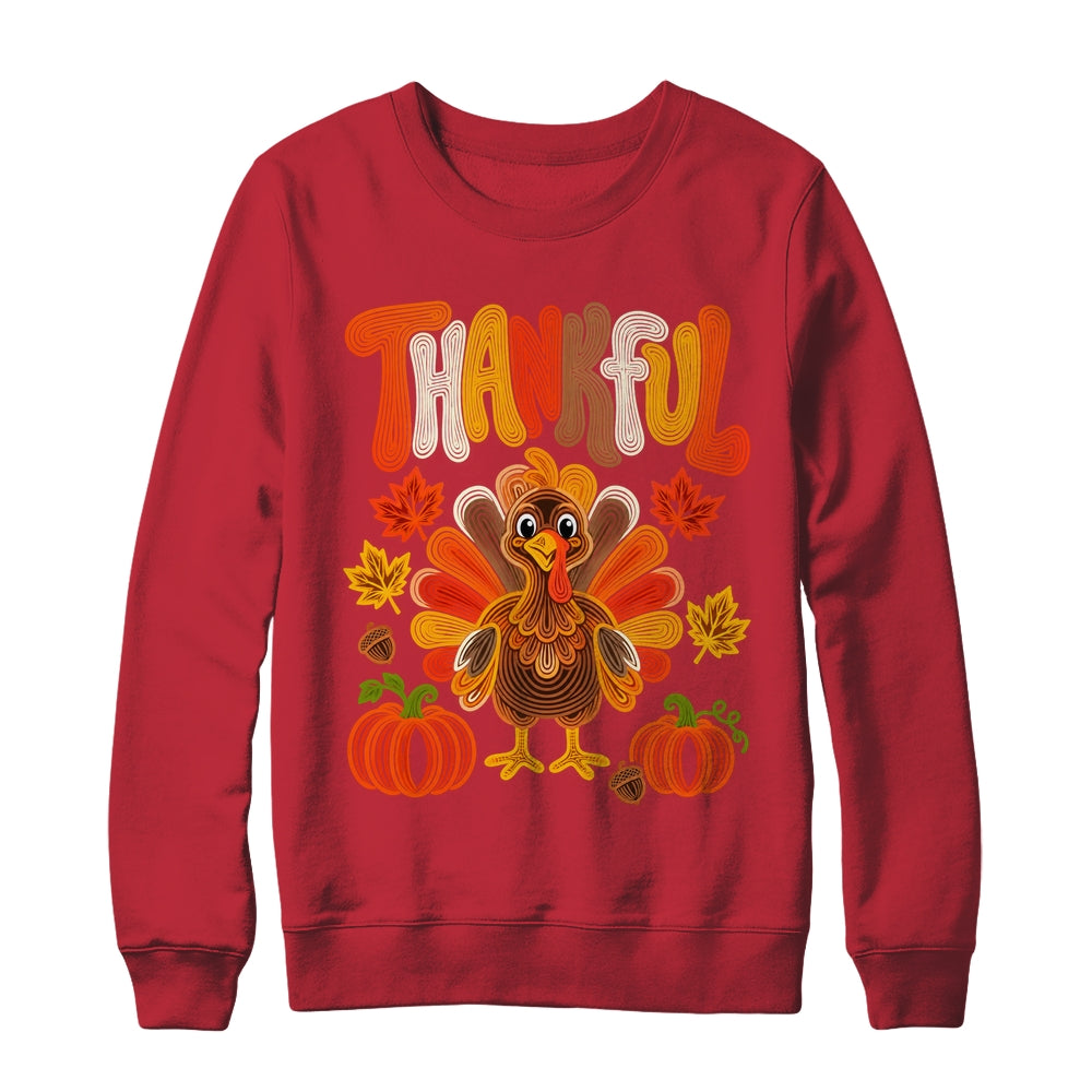 Coquette Thankful Thanksgiving Turkey Fall Autumn Season Shirt & Sweatshirt | teecentury