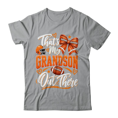Coquette That's My Grandson Out There Funny Football Grandma Shirt & Tank Top | teecentury