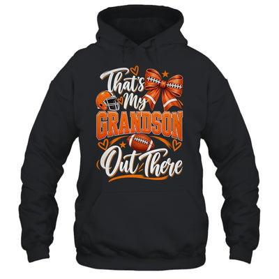 Coquette That's My Grandson Out There Funny Football Grandma Shirt & Tank Top | teecentury