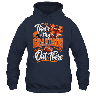 Coquette That's My Grandson Out There Funny Football Grandma Shirt & Tank Top | teecentury